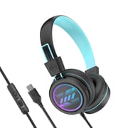 KidJamz キッズ向け USB Type-Cヘッドフォン ブラック HP-KJ55U-BK