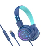 KidJamz キッズ向け USB Type-Cヘッドフォン ブルー HP-KJ55U-BL