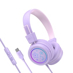KidJamz キッズ向け USB Type-Cヘッドフォン ラベンダー HP-KJ55U-LV