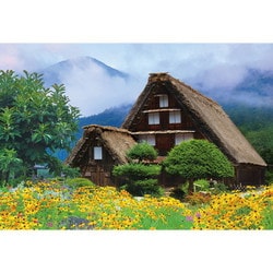 300-093 日本風景 世界遺産 花彩る白川郷 [ジグソーパズル 300ピース]