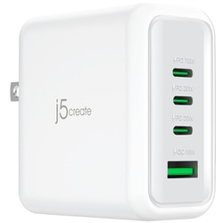 USB急速充電器 USB PD（パワーデリバリー）/QC（クイックチャージ）対応 70W USB-C×3/USB-A×1 PD/PPS GaN採用 折りたたみ式プラグ JUP4370