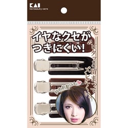 癖がつきにくい前髪クリップ 4P 黒・茶 KQ3131