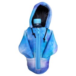 パーカー型ペットボトルホルダー 2WAY 500ml ブルーマーブル