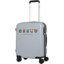 PK-0881-46 グレー [スーツケース ハード/ファスナー 拡張タイプ 旅行日数目安：3～4泊 37L/拡張時43L TSロック搭載]