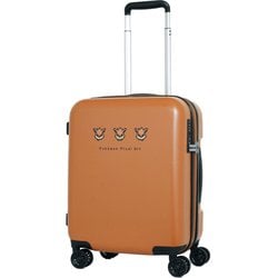 PK-0881-46 ブラウン [スーツケース ハード/ファスナー 拡張タイプ 旅行日数目安：3～4泊 37L/拡張時43L TSロック搭載]