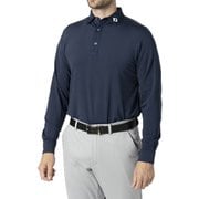 FJ-F24-S15 32092-XL [ゴルフ メンズ ドットジャカード 長袖シャツ XLサイズ ネイビー]