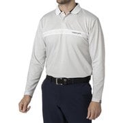 FJ-F24-S04 32185-XL [ゴルフ メンズ FJアウトラインプリント 長袖メッシュポロ XLサイズ ホワイト]