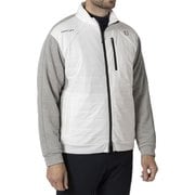 FJ-F24-M04 32214-XL [ゴルフ メンズ 防風ファブリックミックス 長袖フルジップジャケット XLサイズ ホワイト]