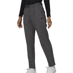FJW-F24-P06 32344-L [ゴルフ レディス マイクロチェック ストレッチロングパンツ Lサイズ ネイビー]