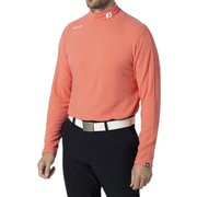 FJ-F24-S08 32193-M [ゴルフ メンズ 起毛ストレッチ 長袖モックネックシャツ Mサイズ シュガーコーラル]