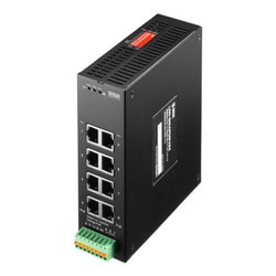 スイッチングハブ 産業用 ギガビット POE 最大90W 高耐久 8ポート 静音 EMS認証 EMI認証 DINレール 冗長電源対応 LED搭載 メタル筐体 ファンレス コンパクト LAN-GIGAPOEFA84