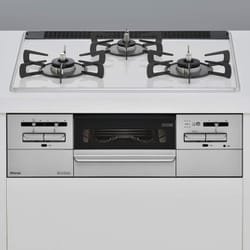 ビルトインガスコンロ Mytone（マイトーン） 幅60cm プロパンガスLPG パールクリスタル（ミストホワイト） 前面パネル（シルバー） ココットプレート付属 RS31W35P48DGVW/LPG