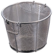 BK 18-8パンチング深型ざる 42cm 穴径Φ5mm 把手A 037144