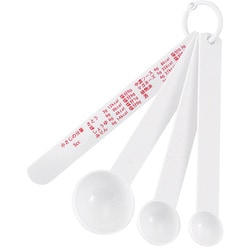 119A 計量スプーン（大）4pcセット白 ヘッター付 052271