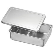 KO 18-8調味料入バット2ッ組（舟形中子付） 621037