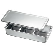 KO 18-8調味料入バット3ッ組（舟形中子付） 621038