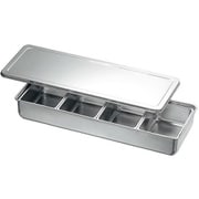 KO 18-8調味料入バット長4ッ組（舟形中子付） 621039