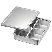 KO 18-8調味料入バット田型4ッ組（舟形中子付） 621041