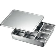 KO 18-8調味料入バット田型6ッ組(舟形中子付) 621042
