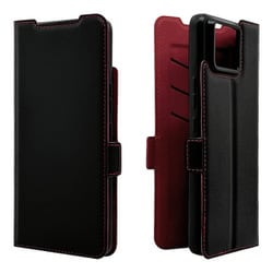 8042ZE11UBSMBKR [Zenfone 11 Ultra 手帳型 薄型 カード入れ おしゃれ スタンド機能 シンプル サイドマグネット ゼンフォン BK RD]