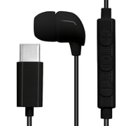 タイプC モノラルイヤホン DAC搭載 通話対応 音量調整スイッチ付き デジタルアナログコンバーター ブラック REMMSCD02BK