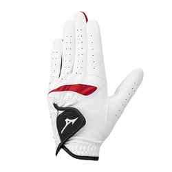 5MJJL25301 [ゴルフグローブ COMFYGRIP（コンフィグリップ） ジュニア 左手用 ホワイト×レッド JS（13～14cm）]
