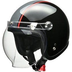 スモールジェットヘルメット ブラック×グレー フリーサイズ（57～60cm未満） BC-10