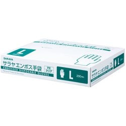 エンボス手袋 PEクリア200枚入 L 51185