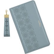 Galaxy S24 Ultra 用 ケース 手帳型 カットワーク スマホケース エレガンテ Elegante/スモーキーブルー CW-GAS24U-SB