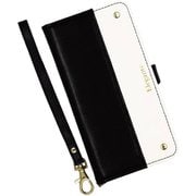 EL-AQWI4-BW [AQUOS wish4 用 ケース 手帳型 ツートン スマホケース エレガンテ Elegante/ブラック・ホワイト]