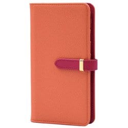 あんしんファミリースマホ 用 ケース 手帳型 ベルテッド スマホケース シンプル スタンド機能 エレガンテ Elegante/フラミンゴ BD-A303ZT-FL