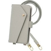 Galaxy S24 Ultra 用 ケース 手帳型 2Way スマホショルダー スマホケース シンプル くすみカラー エレガンテ Elegante/ペールグレー 2Way-GAS24U-PE