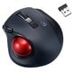小型 無線 静音5ボタンレーザー式 親指トラックボール ブラック MUS-TRLF224BK