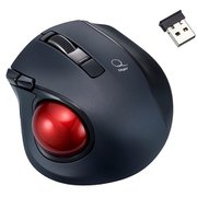 小型 無線 静音5ボタンレーザー式 親指トラックボール ブラック MUS-TRLF224BK