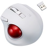 小型 無線 静音5ボタンレーザー式 親指トラックボール ホワイト MUS-TRLF224W