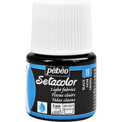 329019 [布用水性アクリル絵具セタカラー透明色 45ml ブラックレーキ]