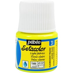 329031 [布用水性アクリル絵具セタカラー透明蛍光色 45ml フルレセントイエロー]