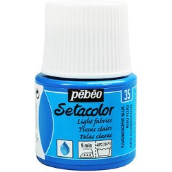 329035 [布用水性アクリル絵具セタカラー透明蛍光色 45ml フルレセントブルー]