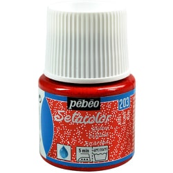 329203 [布用水性アクリル絵具セタカラーグリッター 45ml ルビー]