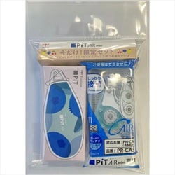 限定 テープのり ピットエアーミニ つめ替えタイプ ブルーベリー柄 お得パック CAS-BBC