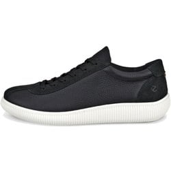 SOFT ZERO LACE UP LEA WOMEN'S SNEAKER 22025351052 BLACK/BLACK EU38(24cm) [ウォーキングシューズ レディース]