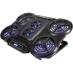 ファン6基搭載 RGBイルミネーション対応 液晶ディスプレイ搭載 ゲーミング ノートPCクーラー OWL-GNC-RGB2