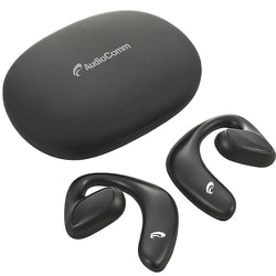 完全ワイヤレスイヤホン AudioComm AIR オフセットイヤーフックスタイル Bluetooth対応 ブラック HP-W600N