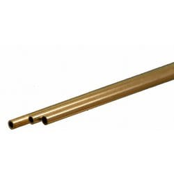 KS8126 真鍮パイプ 外径3/32インチ（2.39mm） 内径1.68mm 長さ12インチ（300mm） 3本入り [工作用素材]