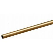 KS8127 真鍮パイプ 外径1/8インチ（3.18mm） 内径2.47mm 長さ12インチ（300mm） 1本入り [工作用素材]