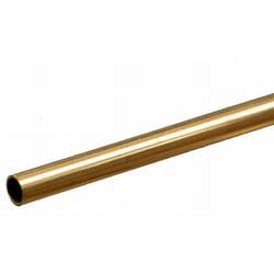KS8129 真鍮パイプ 外径3/16インチ（4.77mm） 内径4.06mm 長さ12インチ（300mm） 1本入り [工作用素材]