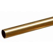 KS8138 真鍮パイプ 外径15/32インチ（11.91mm） 内径11.20mm 長さ12インチ（300mm） 1本入り [工作用素材]