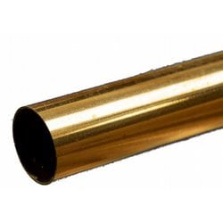 KS8144 真鍮パイプ 外径21/32インチ（16.67mm） 内径15.96mm 長さ12インチ（300mm） 1本入り [工作用素材]