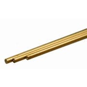 KS8168 真鍮丸棒 外径0.081インチ（2.06mm） 長さ12インチ（300mm） 3本入り [工作用素材]