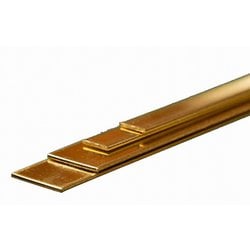KS5078 手で曲げられる真鍮帯板 幅1/4インチ（6.35mm）&1/2インチ（12.7mm） 板厚0.32インチ（8.13mm） 長さ12インチ（300mm） 各1本入り [工作用素材]